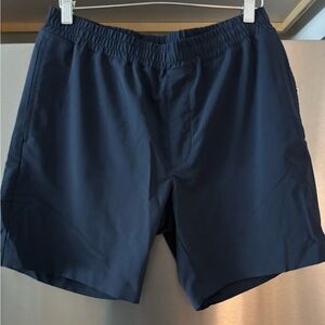 Navy Blue Athletic Tech Shorts